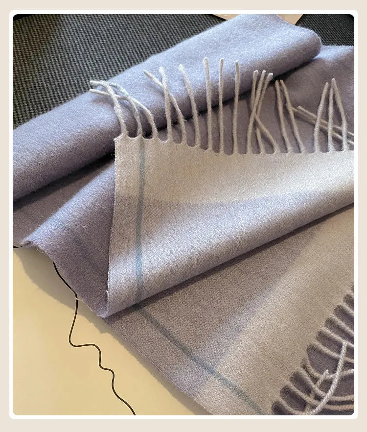 High-Quality 100% Wool Scarf | Women's Classic Soft Cashmere Muffler | EnigmaParis