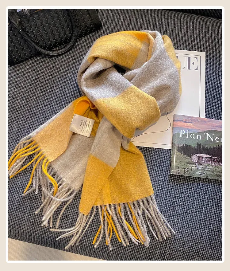 High-Quality 100% Wool Scarf | Women's Classic Soft Cashmere Muffler | EnigmaParis