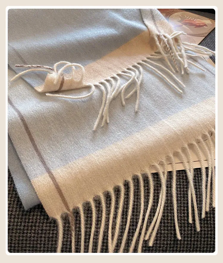 High-Quality 100% Wool Scarf | Women's Classic Soft Cashmere Muffler | EnigmaParis