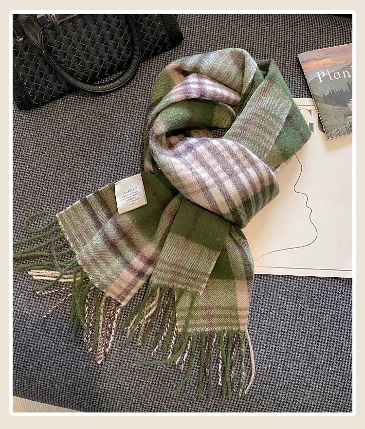 High-Quality 100% Wool Scarf | Women's Classic Soft Cashmere Muffler | EnigmaParis