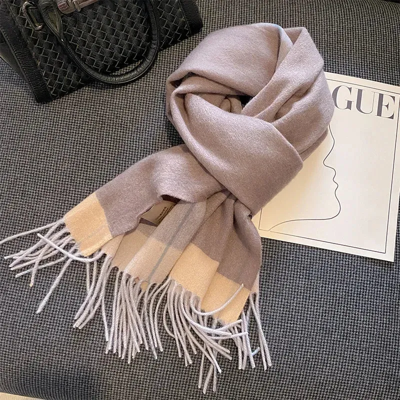 High-Quality 100% Wool Scarf | Women's Classic Soft Cashmere Muffler | EnigmaParis