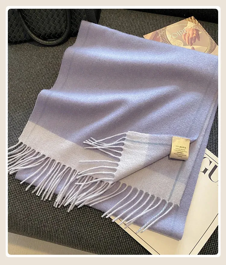 High-Quality 100% Wool Scarf | Women's Classic Soft Cashmere Muffler | EnigmaParis