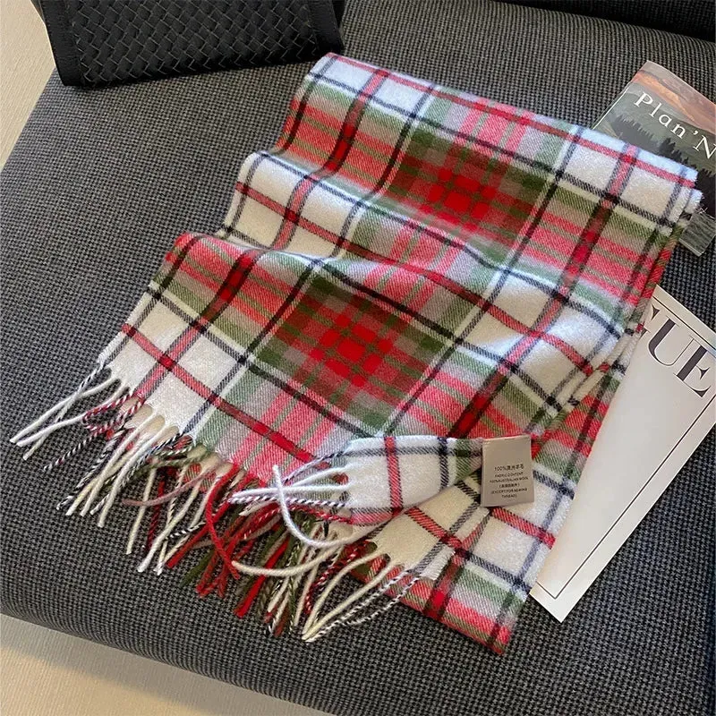 High-Quality 100% Wool Scarf | Women's Classic Soft Cashmere Muffler | EnigmaParis