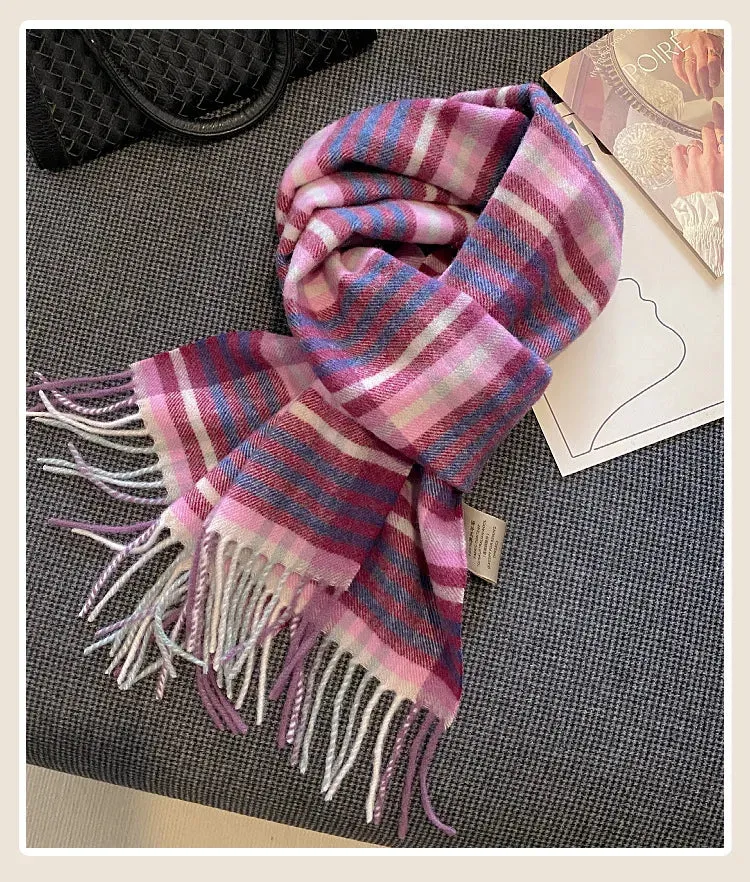 High-Quality 100% Wool Scarf | Women's Classic Soft Cashmere Muffler | EnigmaParis