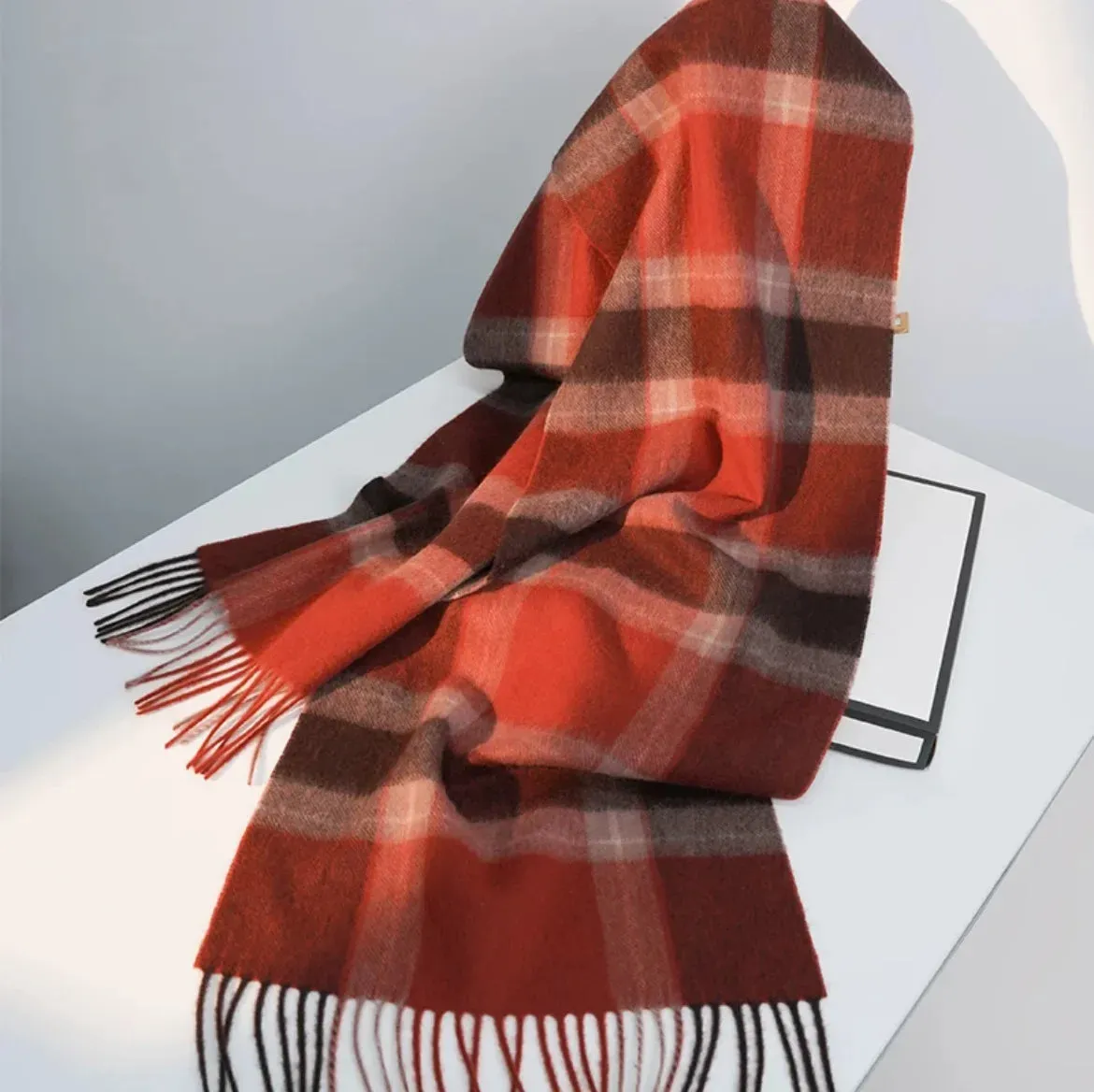 High-Quality 100% Wool Scarf | Women's Classic Soft Cashmere Muffler | EnigmaParis
