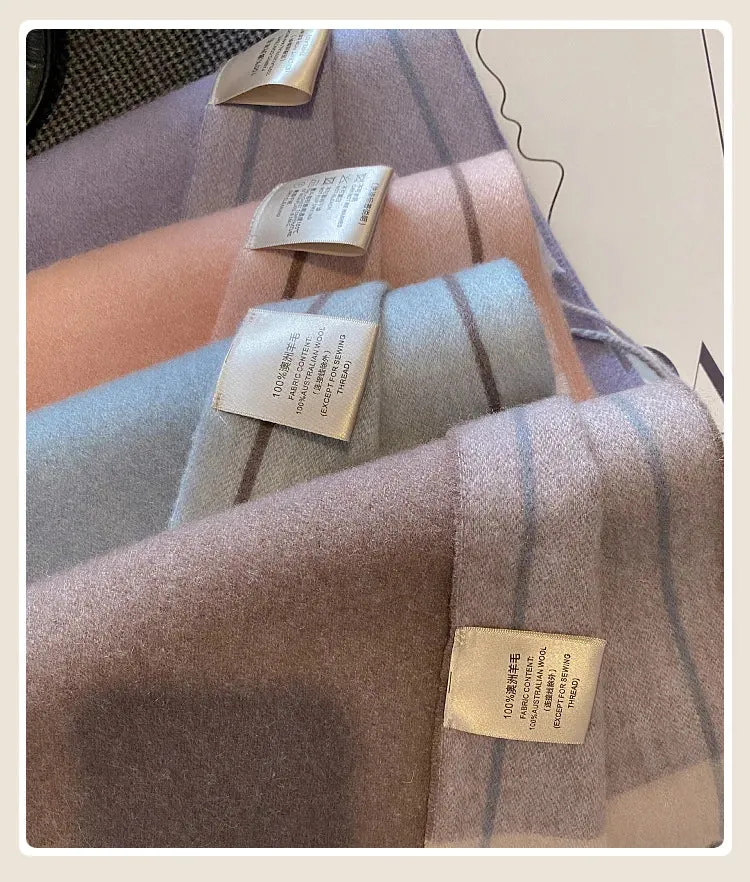 High-Quality 100% Wool Scarf | Women's Classic Soft Cashmere Muffler | EnigmaParis