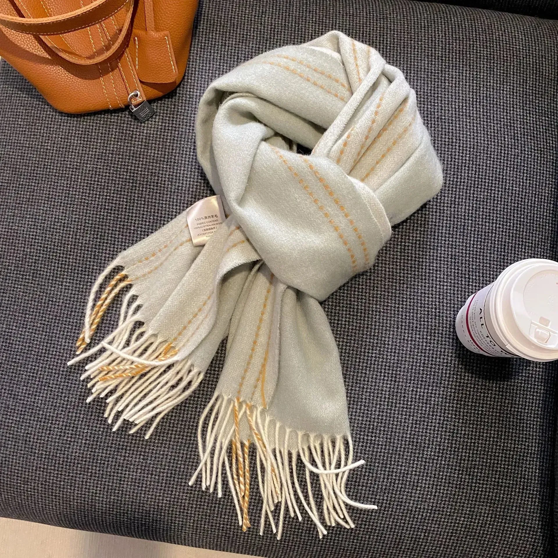 High-Quality 100% Wool Scarf | Women's Classic Soft Cashmere Muffler | EnigmaParis