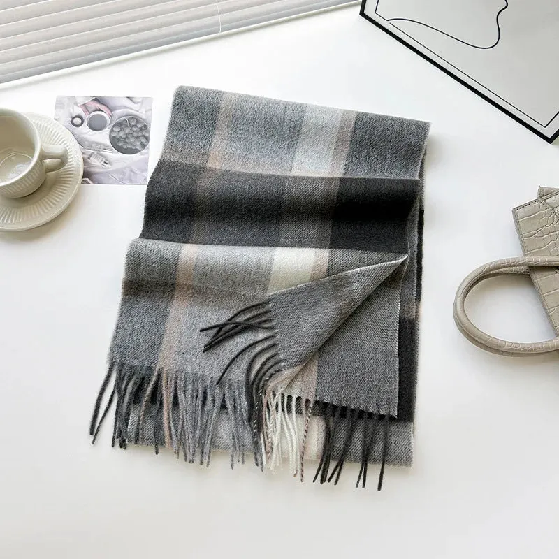 High-Quality 100% Wool Scarf | Women's Classic Soft Cashmere Muffler | EnigmaParis