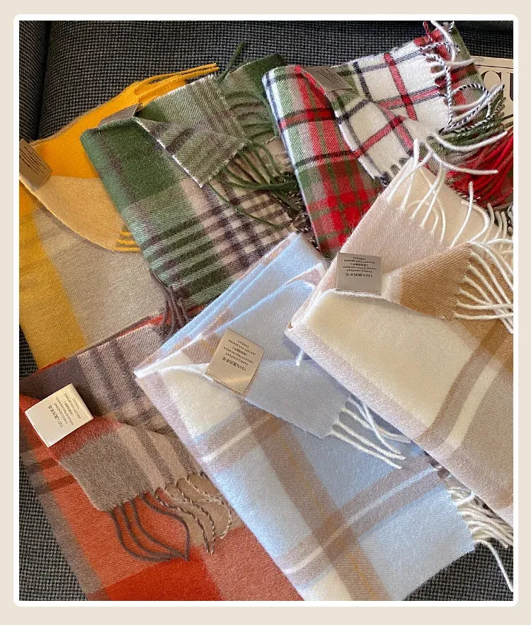 High-Quality 100% Wool Scarf | Women's Classic Soft Cashmere Muffler | EnigmaParis