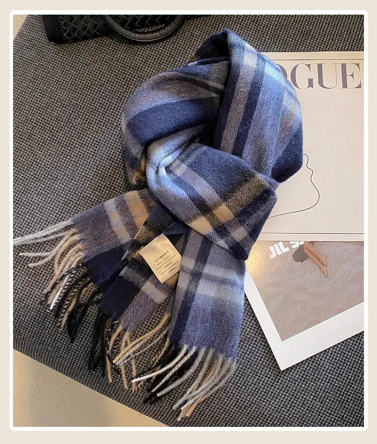 High-Quality 100% Wool Scarf | Women's Classic Soft Cashmere Muffler | EnigmaParis