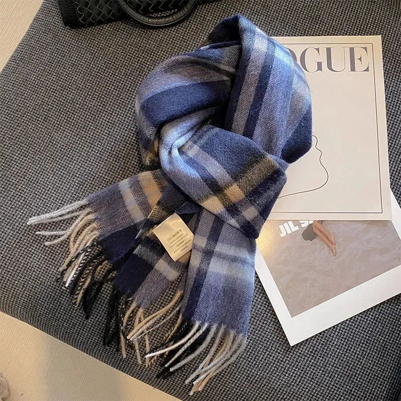 High-Quality 100% Wool Scarf | Women's Classic Soft Cashmere Muffler | EnigmaParis