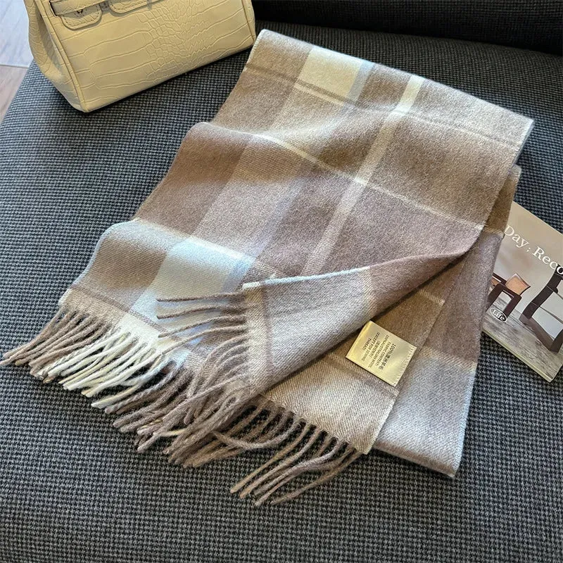 High-Quality 100% Wool Scarf | Women's Classic Soft Cashmere Muffler | EnigmaParis