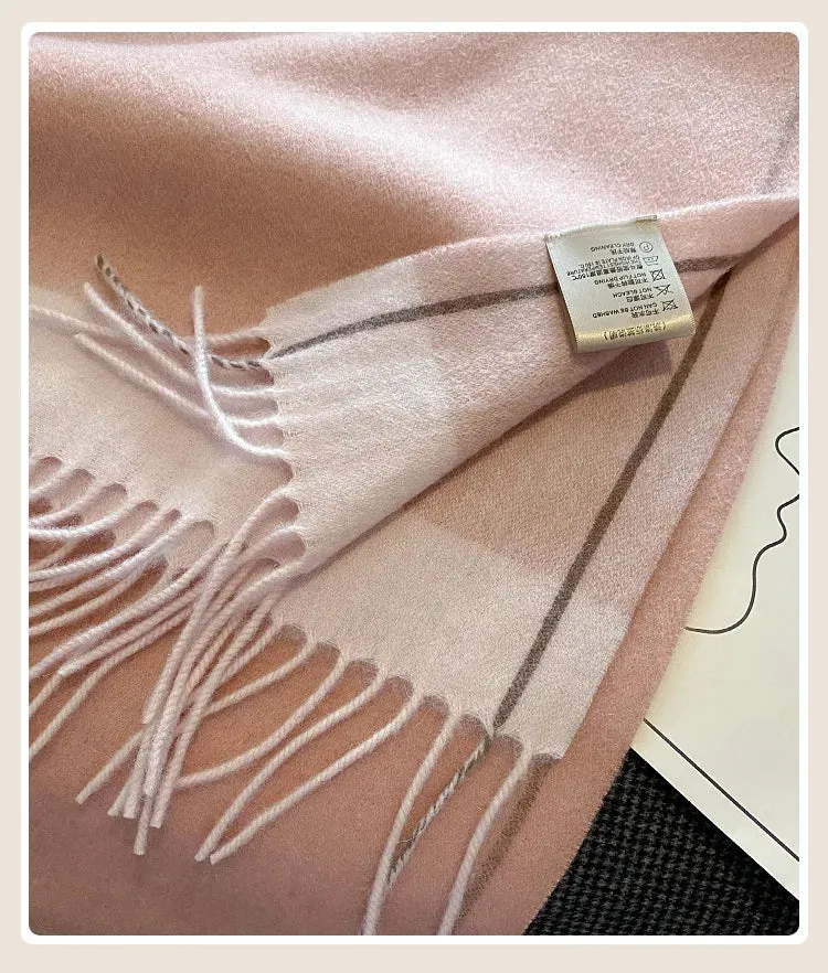 High-Quality 100% Wool Scarf | Women's Classic Soft Cashmere Muffler | EnigmaParis