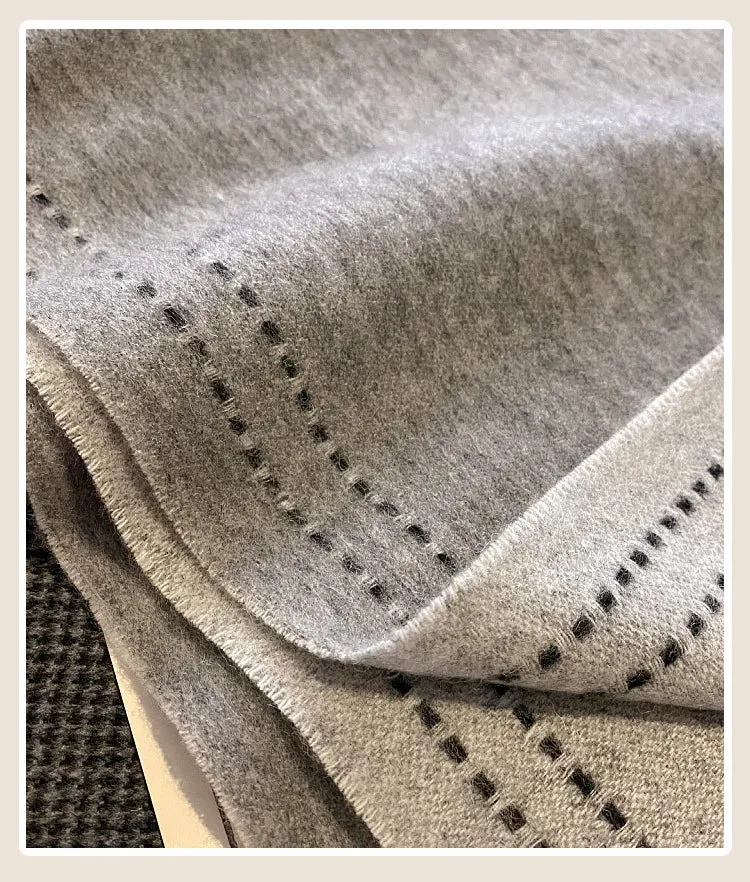 High-Quality 100% Wool Scarf | Women's Classic Soft Cashmere Muffler | EnigmaParis
