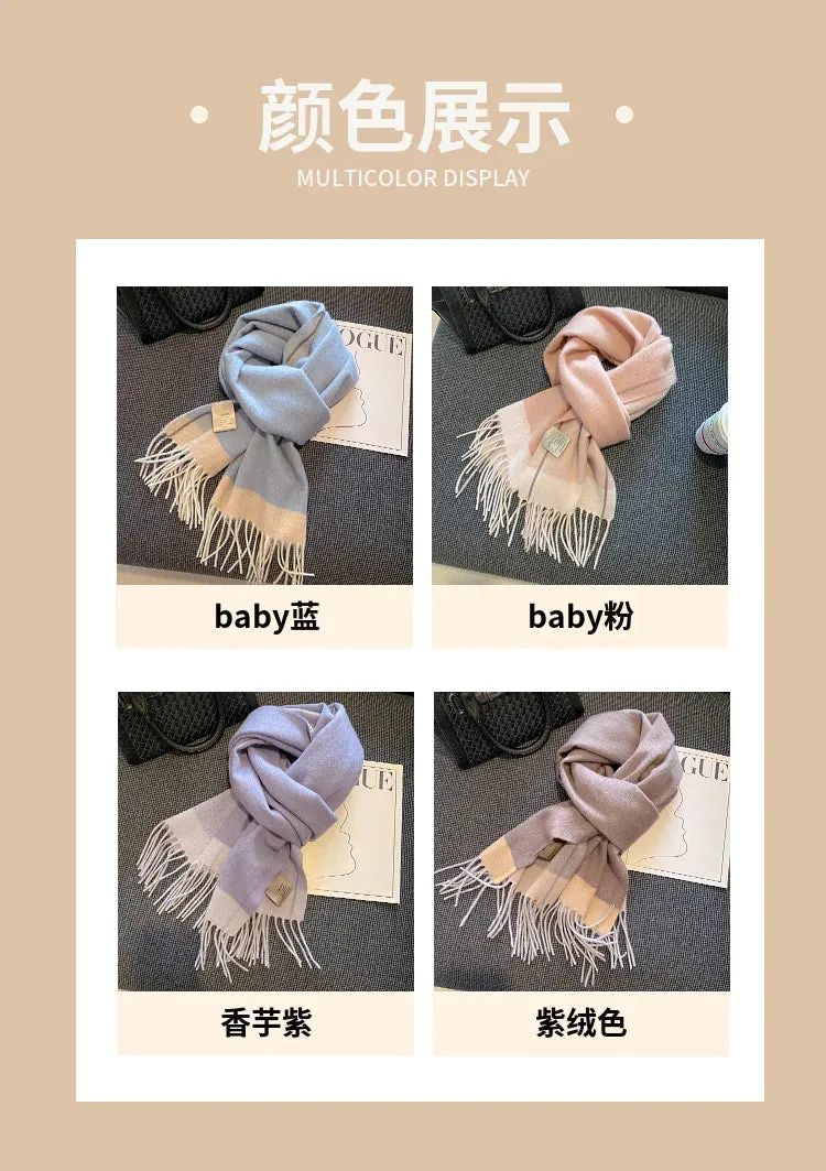 High-Quality 100% Wool Scarf | Women's Classic Soft Cashmere Muffler | EnigmaParis