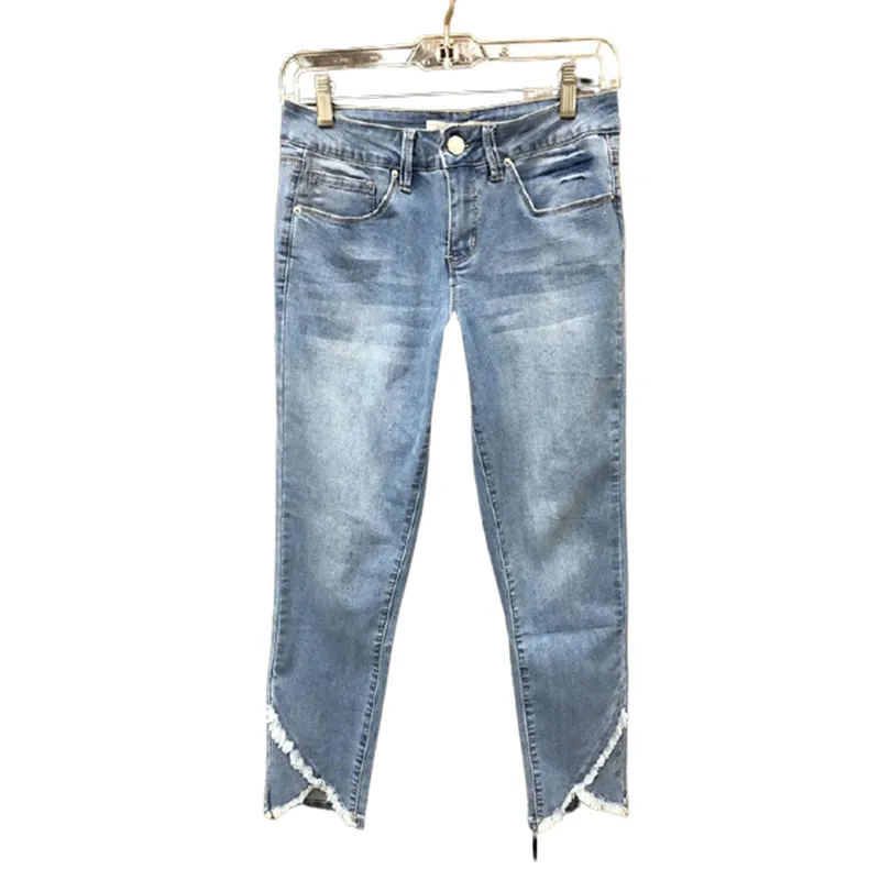 Hot Sale Women's Irregular Ninth Denim Pants Pencil Pants