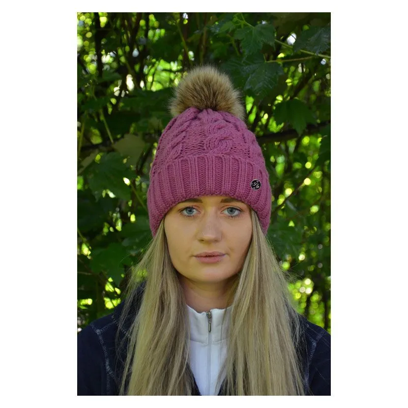 HyFASHION Melrose Cable Knit Bobble Hat