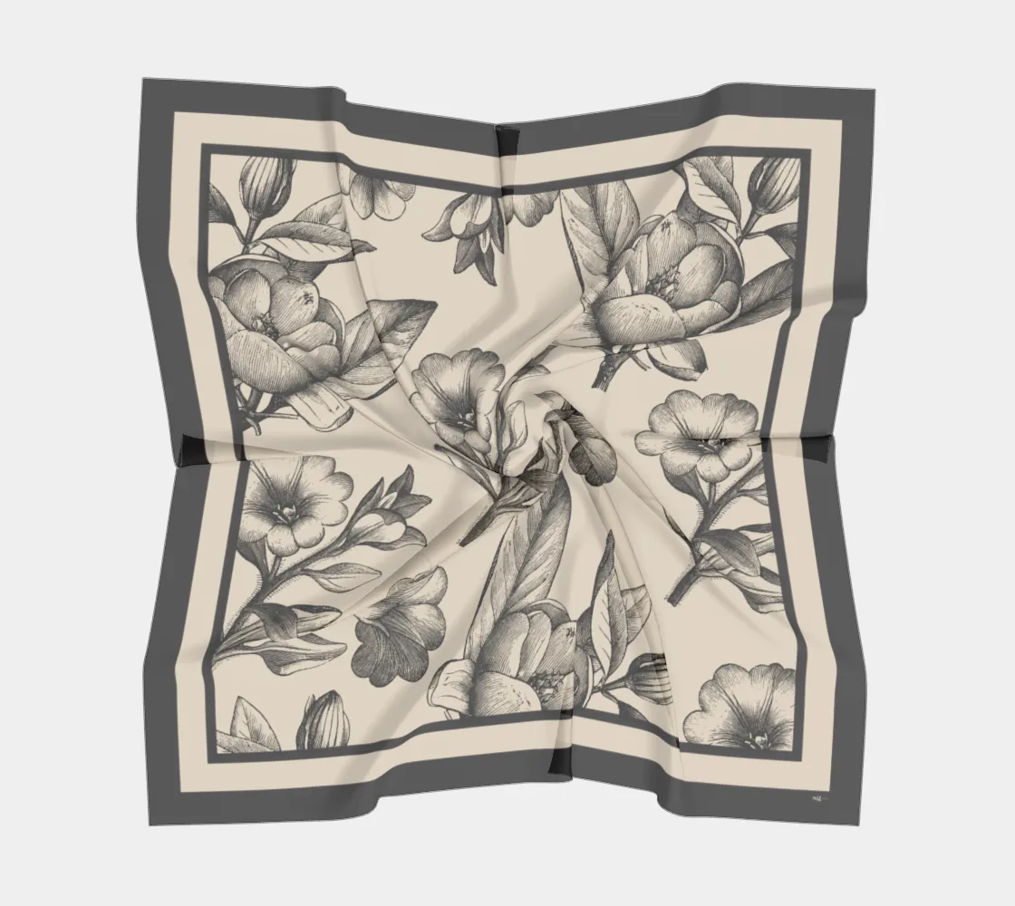 Ivory Floral Scarf