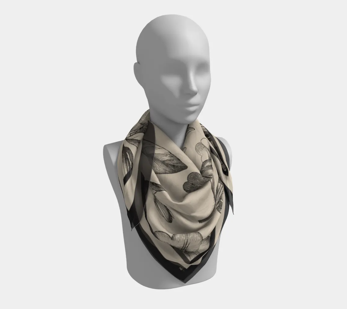 Ivory Floral Scarf