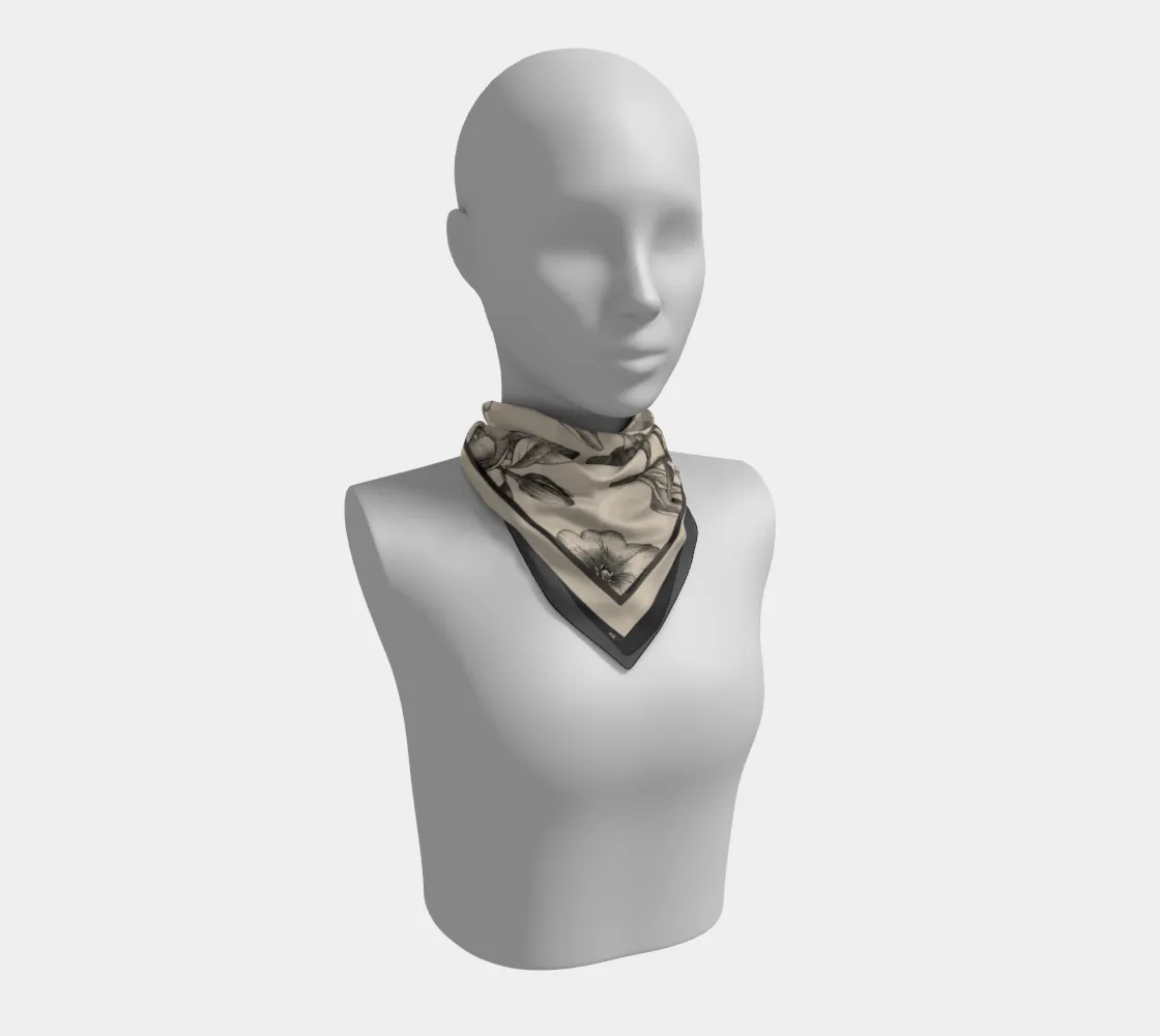 Ivory Floral Scarf