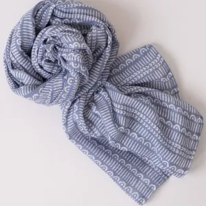 Javie Cloud Block Printed Scarf
