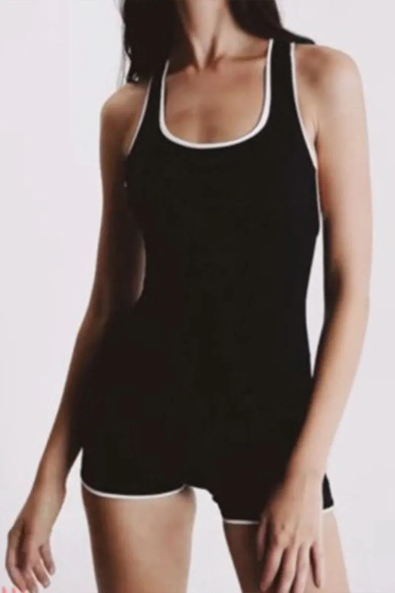 JNY4011 U-Neck Sleeveless Rompers