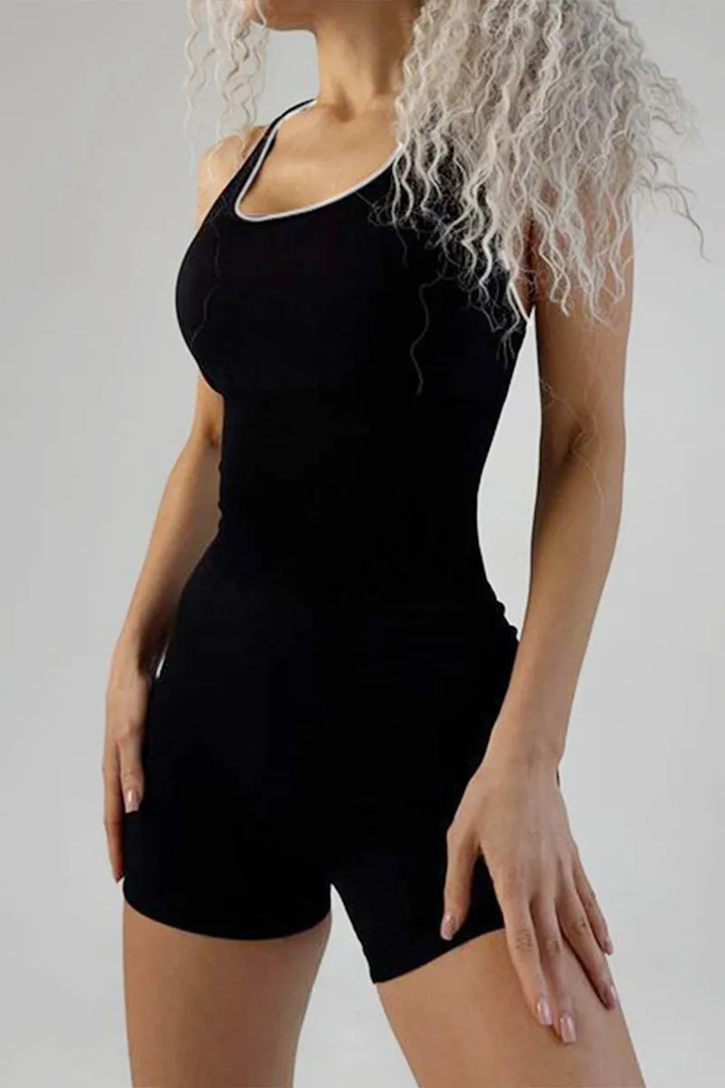 JNY4011 U-Neck Sleeveless Rompers