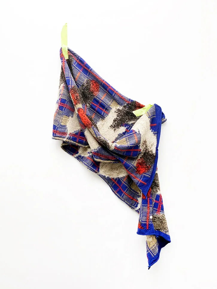 Kapital Compressed Wool Scarf, Feather Tartan