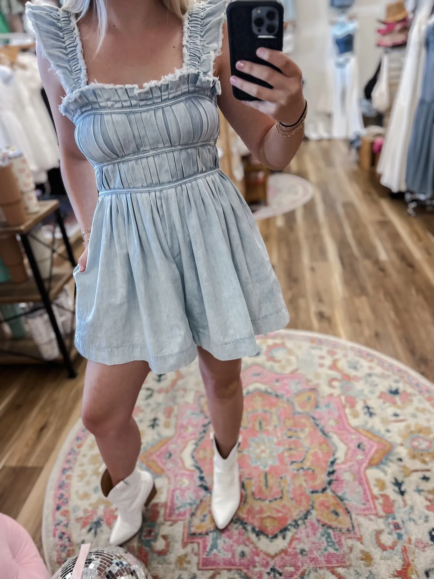 Kari Denim Romper