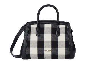 kate spade new york Sam Gingham Medium Satchel Black Multi One Size
