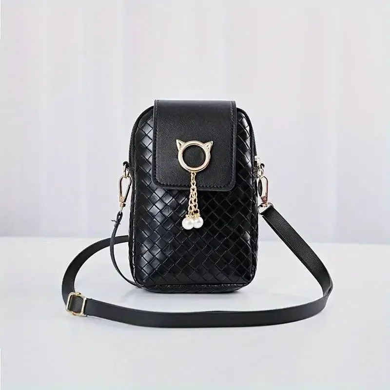 Large Capacity Mobile Phone Bag Pendant Ladies Sling Bag Women's Pattern Fashion Zipper Mini Messenger Shoulder Bag