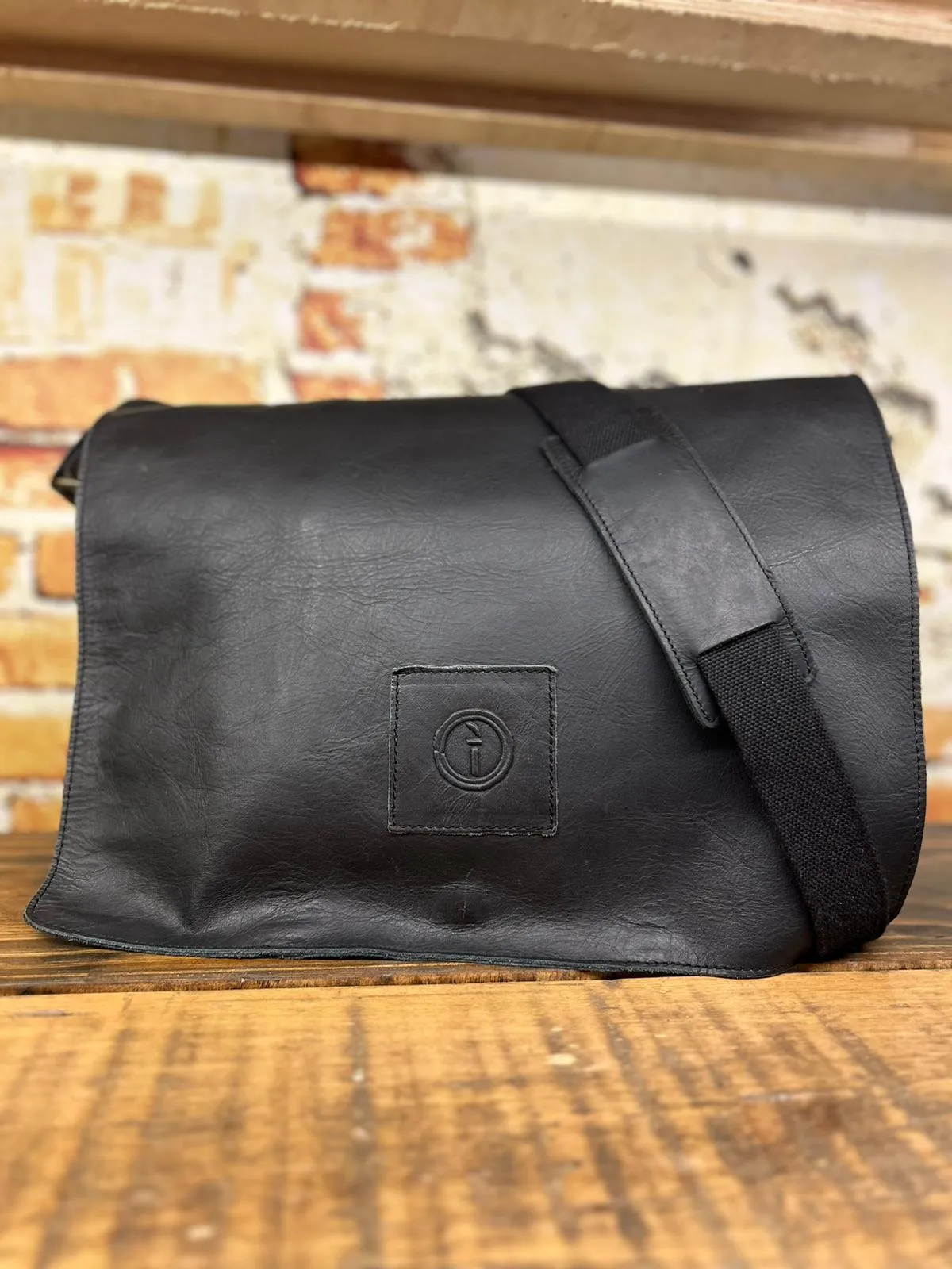 Leather Messenger Bag for Men - Soldier - 13