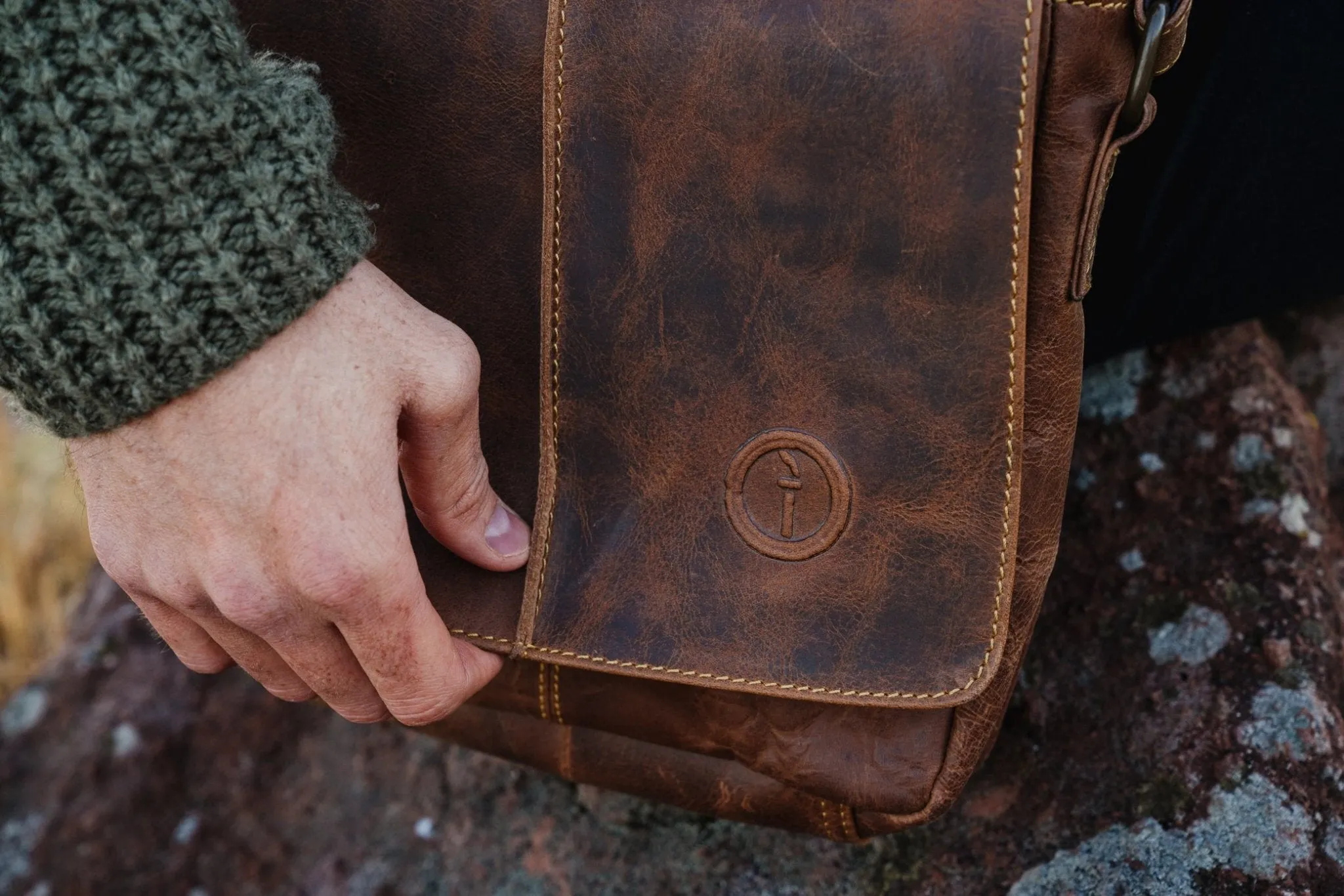 Leather Messenger Bag - Wanderer - Small
