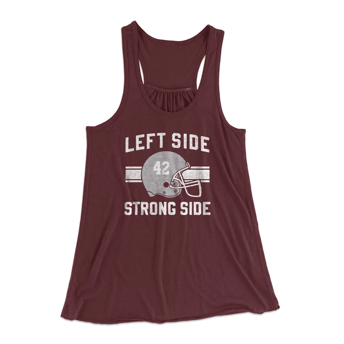 Left Side Strong Side Women's Flowey Racerback Tank Top