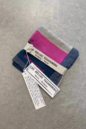 LES BELLES VAGABONDES MINI SILK SCARF VIVARO FUCHSIA