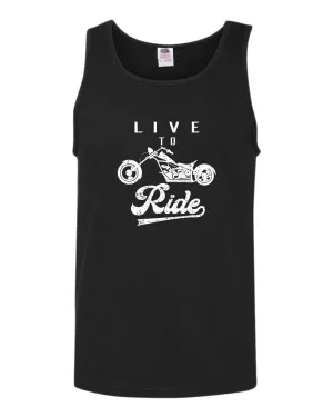 Live to ride motorcycle tank top