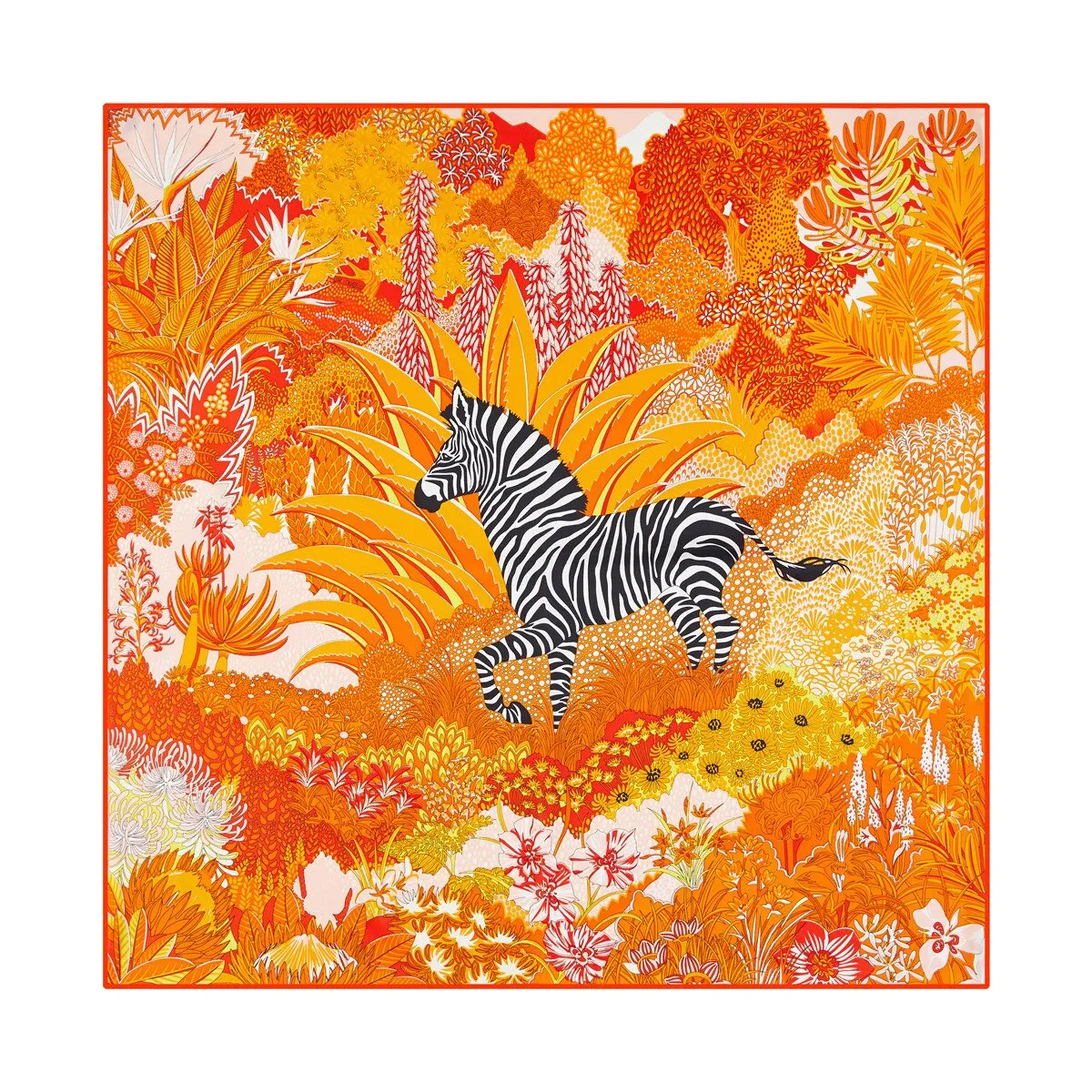 Luxury Brand 90cm Winged Horse Twill Silk Square Scarf