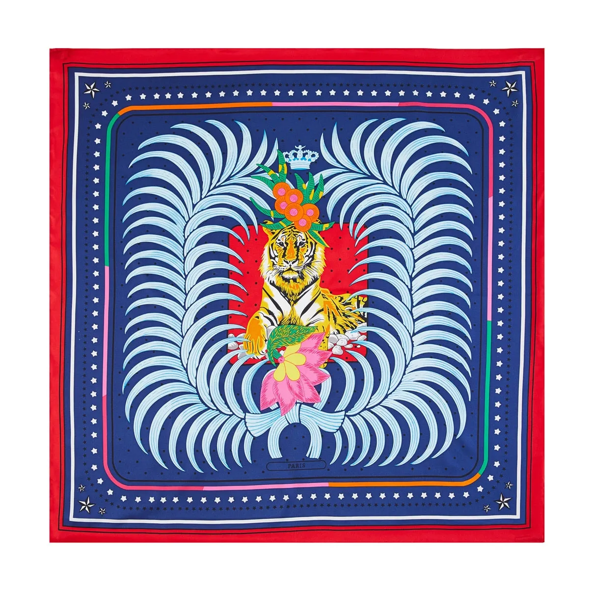 Luxury Brand 90cm Winged Horse Twill Silk Square Scarf