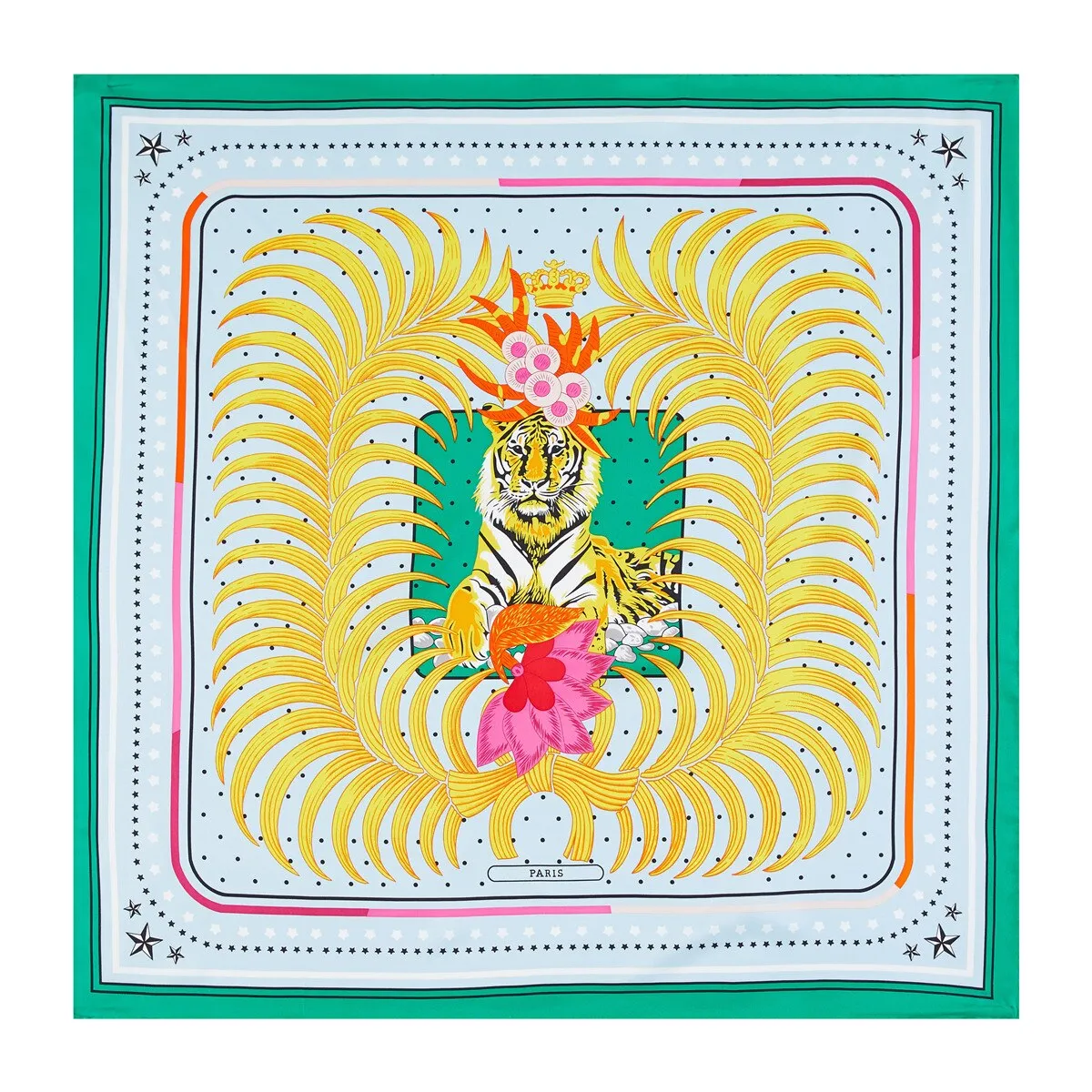 Luxury Brand 90cm Winged Horse Twill Silk Square Scarf