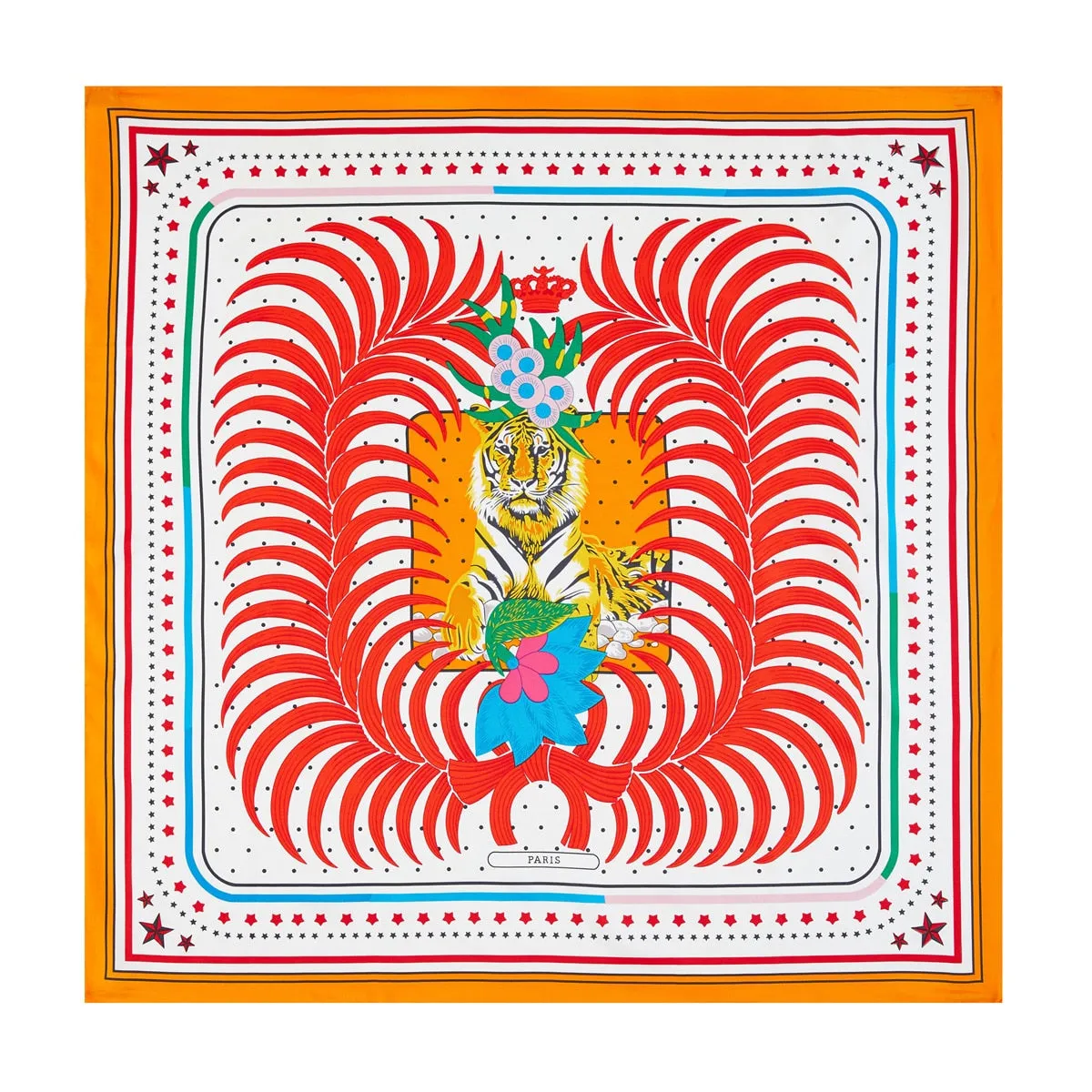 Luxury Brand 90cm Winged Horse Twill Silk Square Scarf