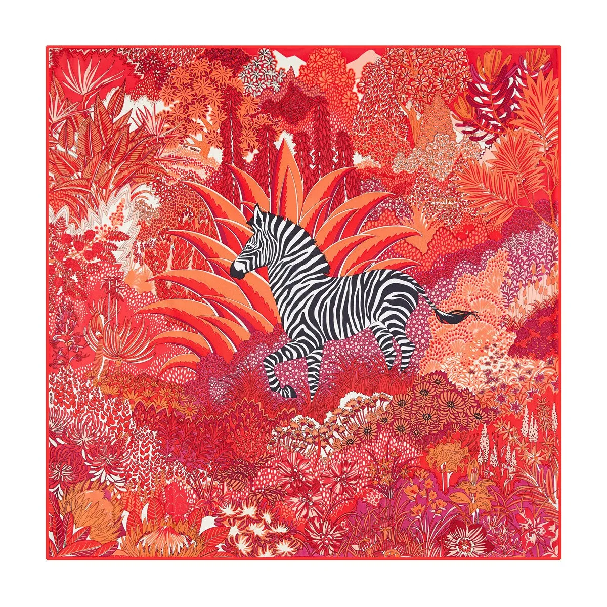 Luxury Brand 90cm Winged Horse Twill Silk Square Scarf