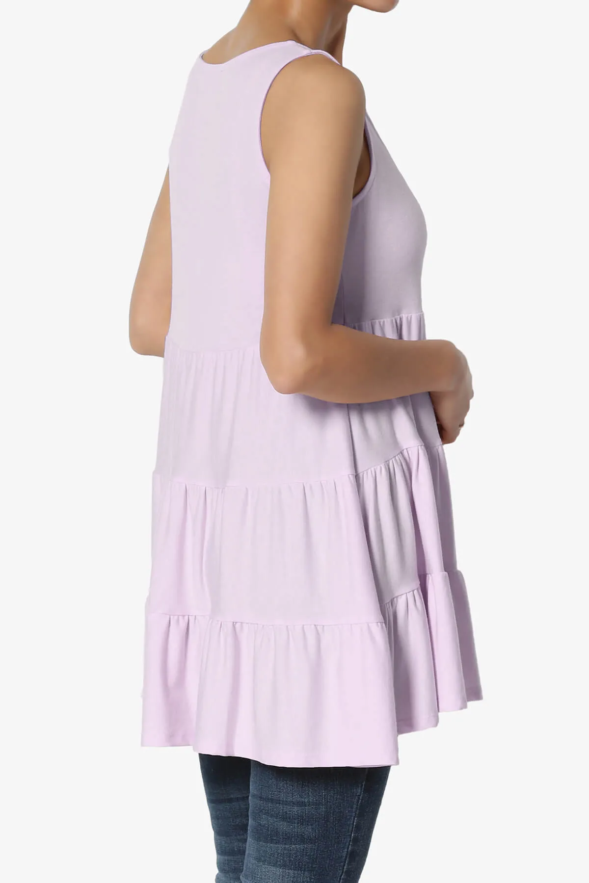 Maiika Sleeveless Tiered Ruffle Top PLUS