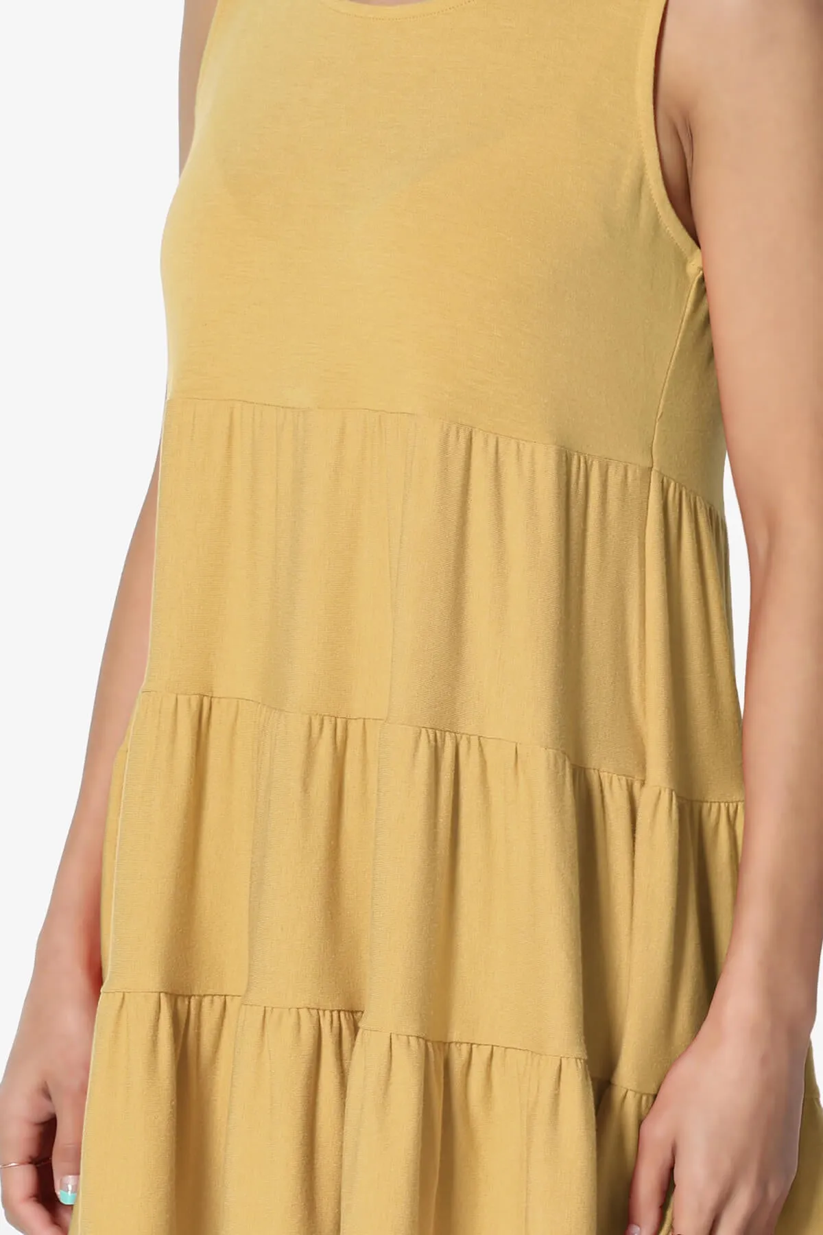Maiika Sleeveless Tiered Ruffle Top PLUS