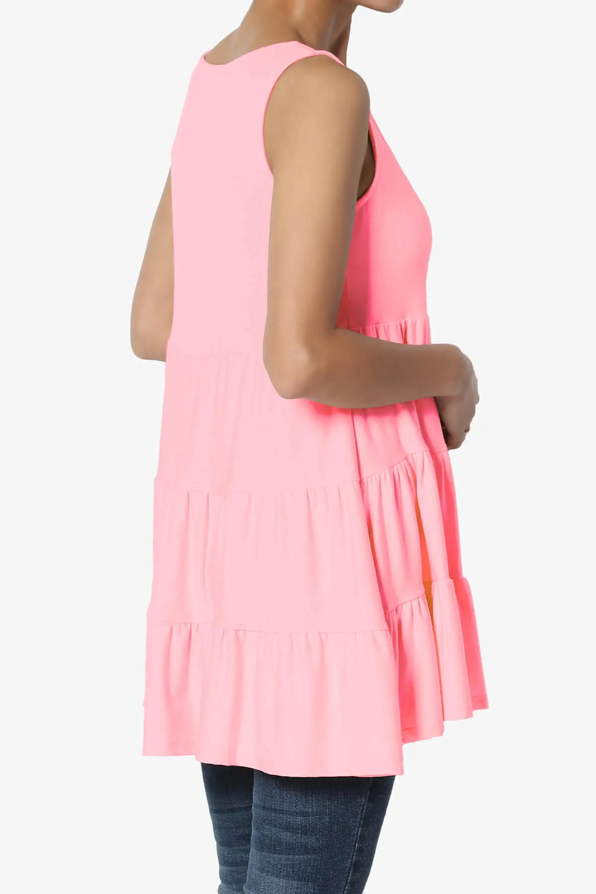 Maiika Sleeveless Tiered Ruffle Top PLUS