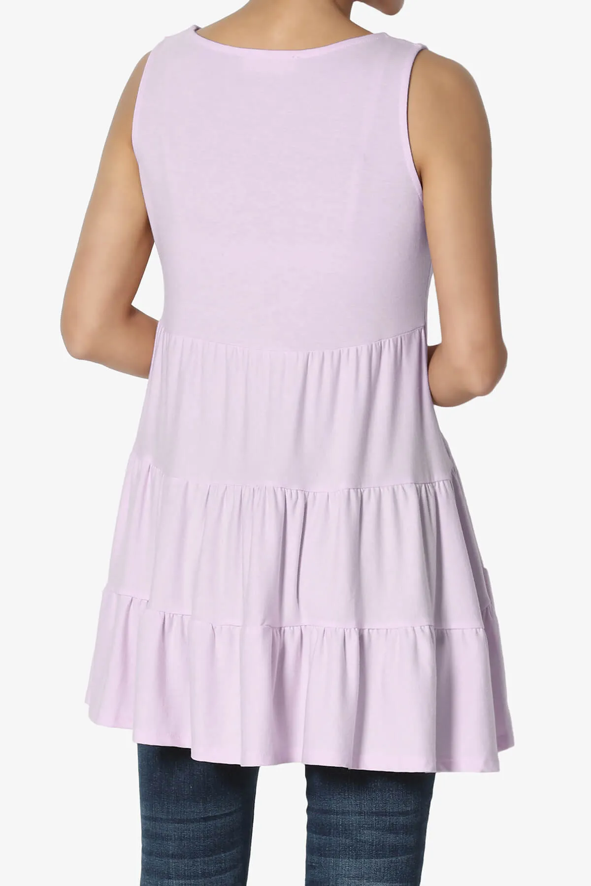 Maiika Sleeveless Tiered Ruffle Top PLUS