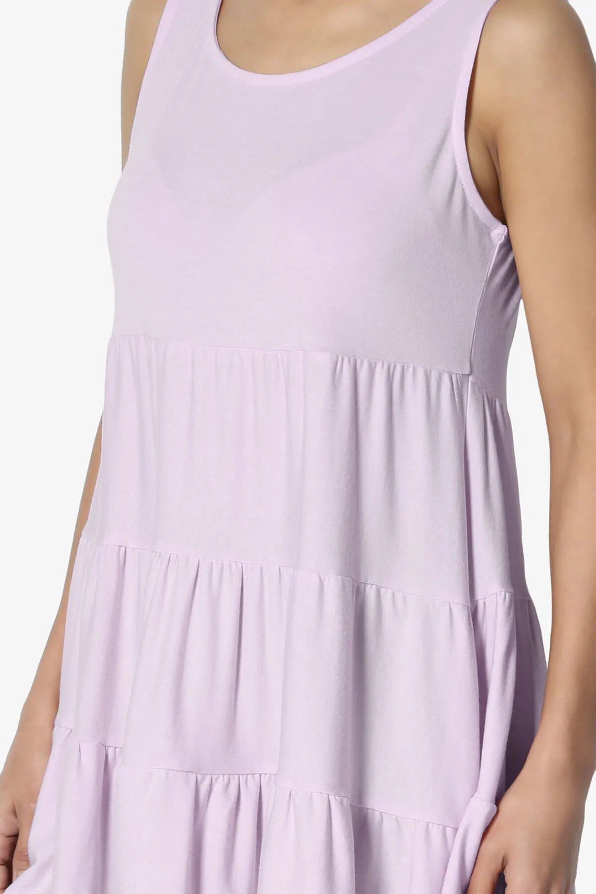 Maiika Sleeveless Tiered Ruffle Top PLUS