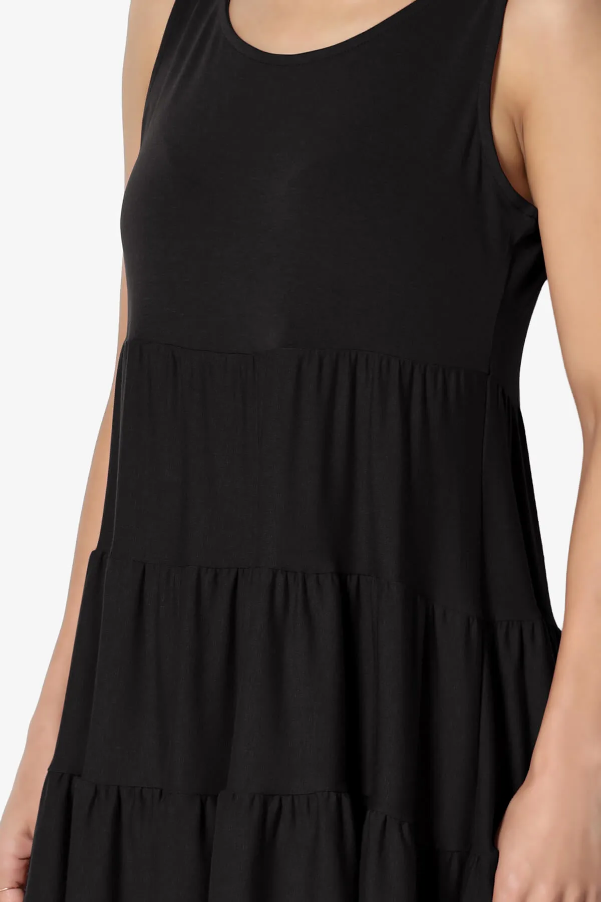 Maiika Sleeveless Tiered Ruffle Top PLUS