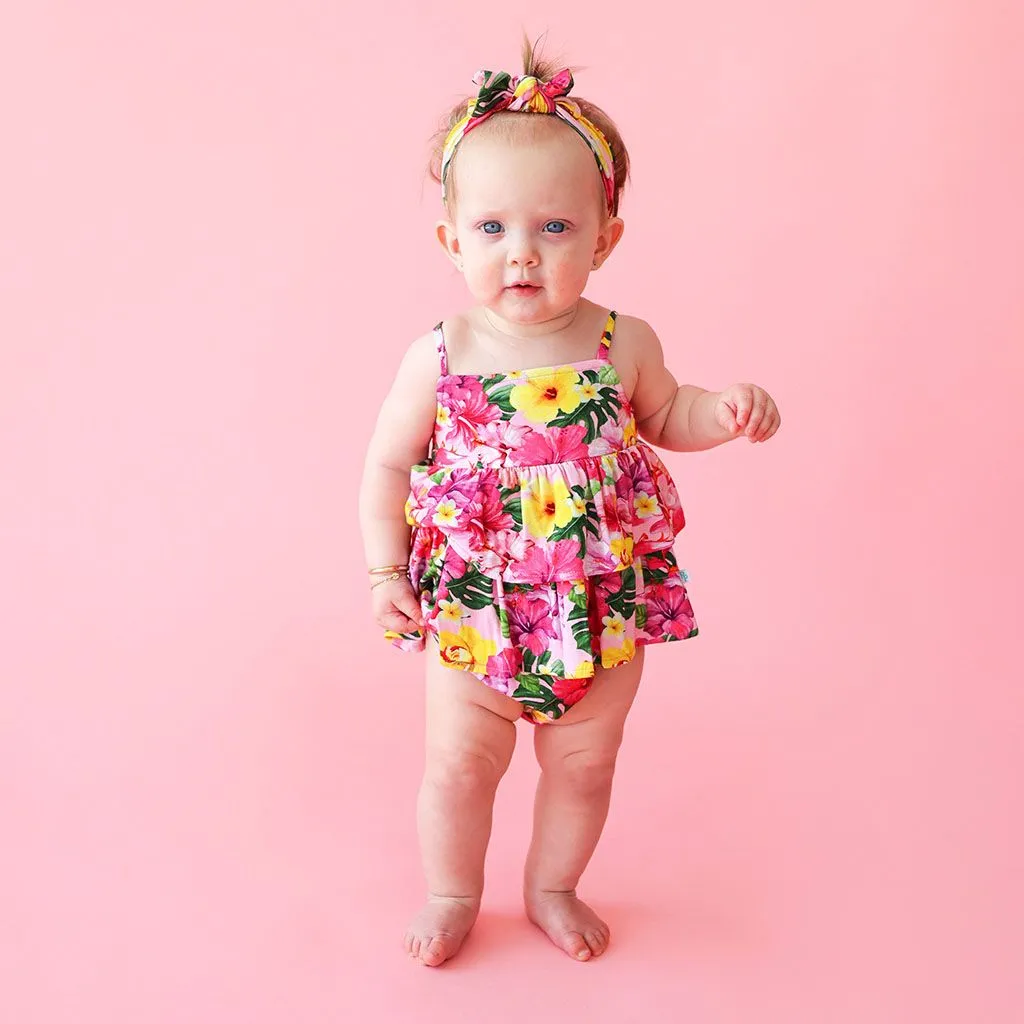 Malana Ruffled Spaghetti Romper