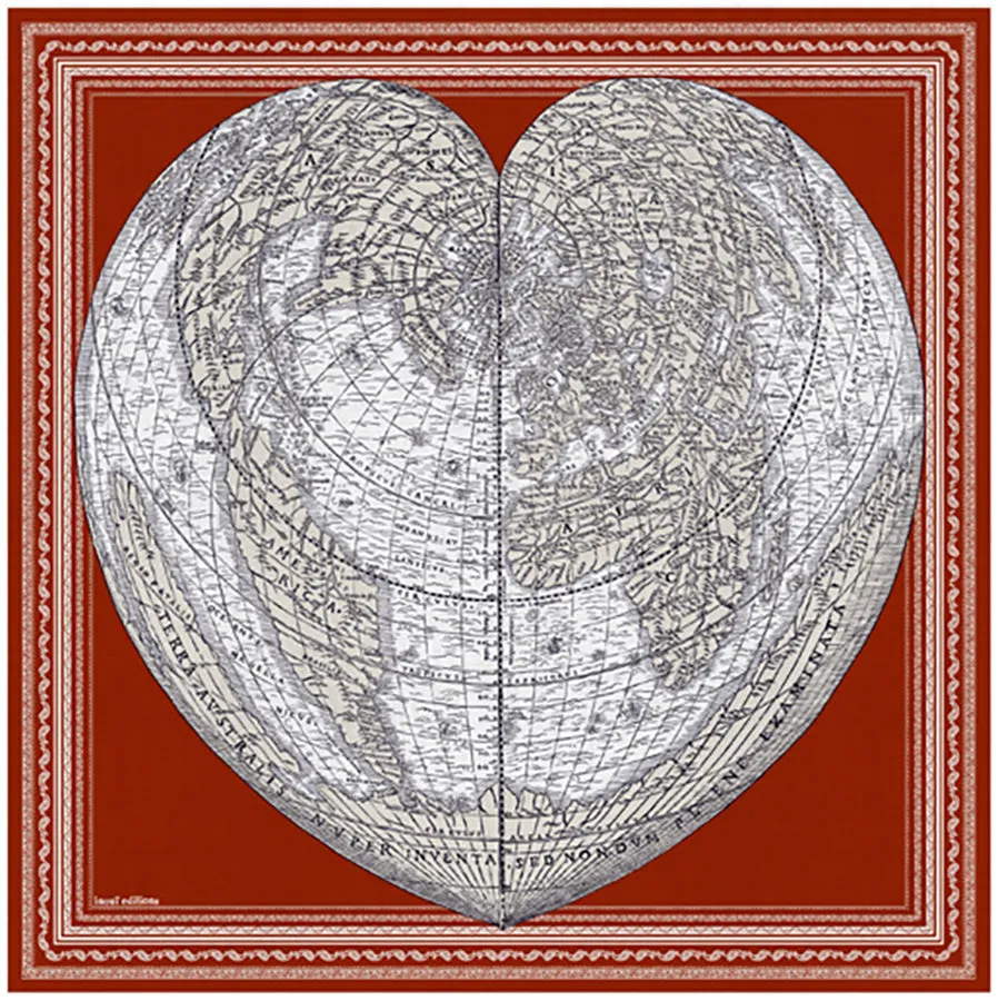 MAPPEMONDE RED 100 SQUARE