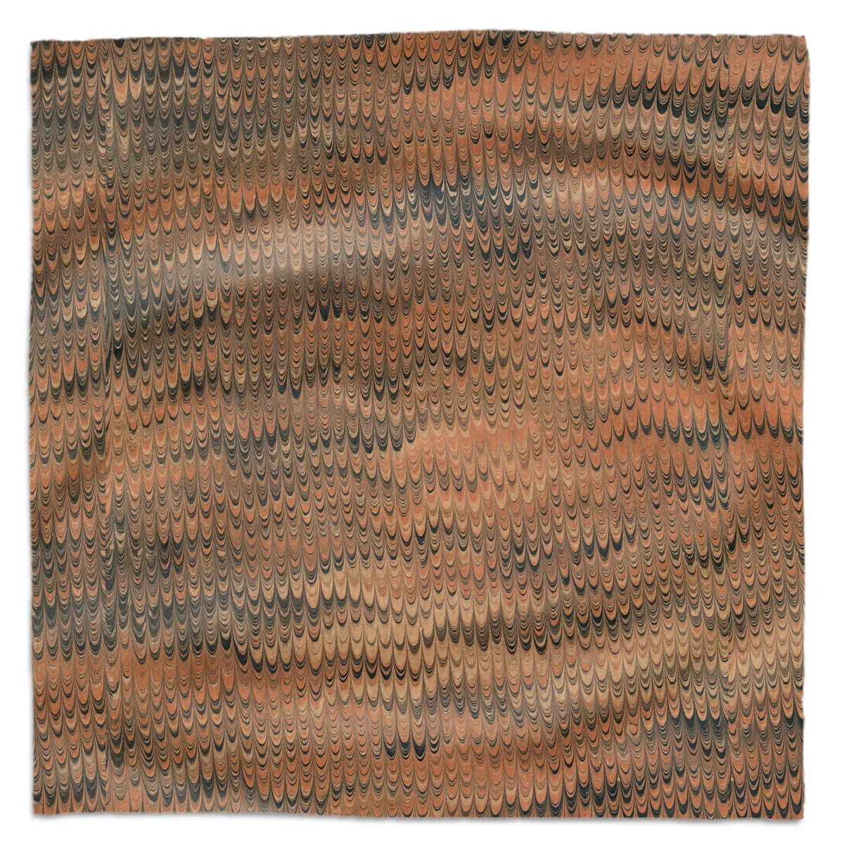 Marbled Combed Earth Square Scarf